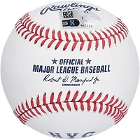 Francisco Lindor New York Mets Autographed City Connect Baseball with "OMG LGM!" Inscription 