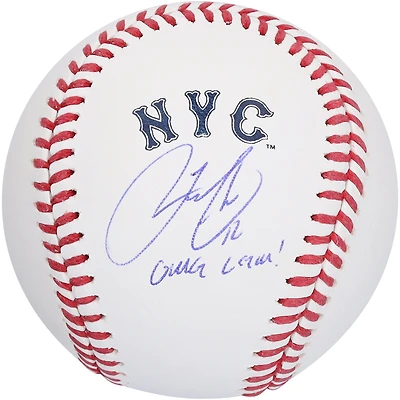 Francisco Lindor New York Mets Autographed City Connect Baseball with "OMG LGM!" Inscription