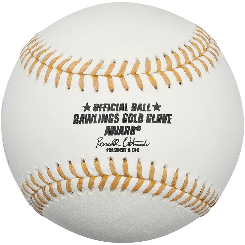 Francisco Lindor New York Mets Autographed Gold Glove Logo Baseball