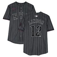 Francisco Lindor New York Mets Autographed Graphite Nike City Connect Limited Jersey with "LGM!" Inscription