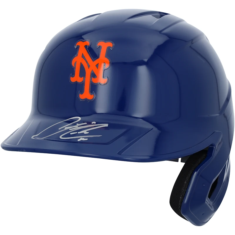 Casque de frappeur réplique Rawlings autographié par Francisco Lindor des Mets de New York