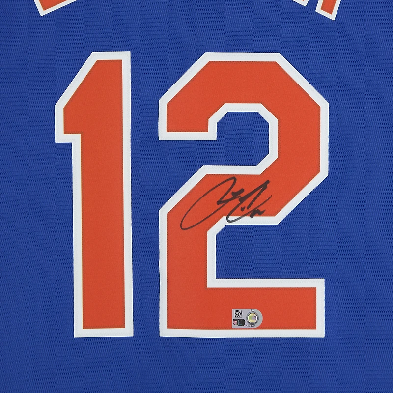 Francisco Lindor New York Mets Autographed Royal Nike Replica Jersey  