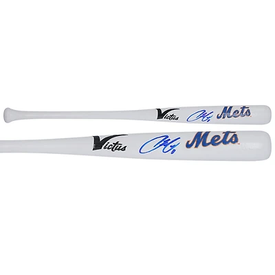 Francisco Lindor New York Mets Autographed Victus Team ID Mini Bat