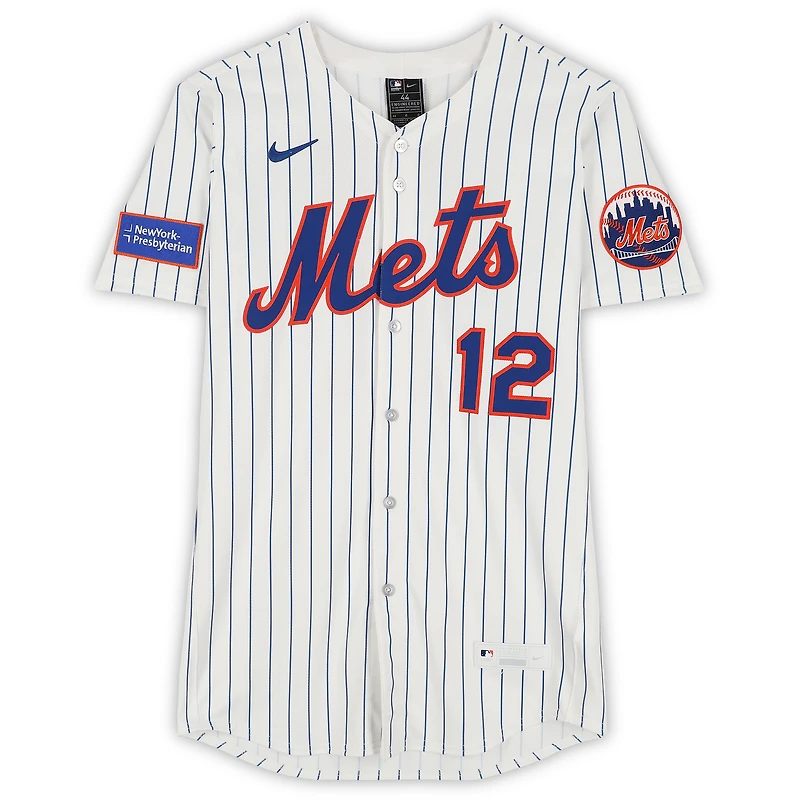 Francisco Lindor New York Mets Autographed White Nike Elite Jersey
