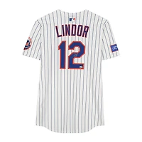Francisco Lindor New York Mets Autographed White Nike Elite Jersey