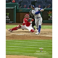 Francisco Lindor New York Mets Unsigned 2021 Opening Week Swinging Photograph