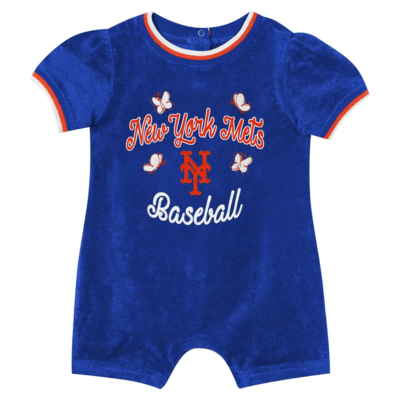 Girls Infant Outerstuff Royal New York Mets Wind-Up Coverall