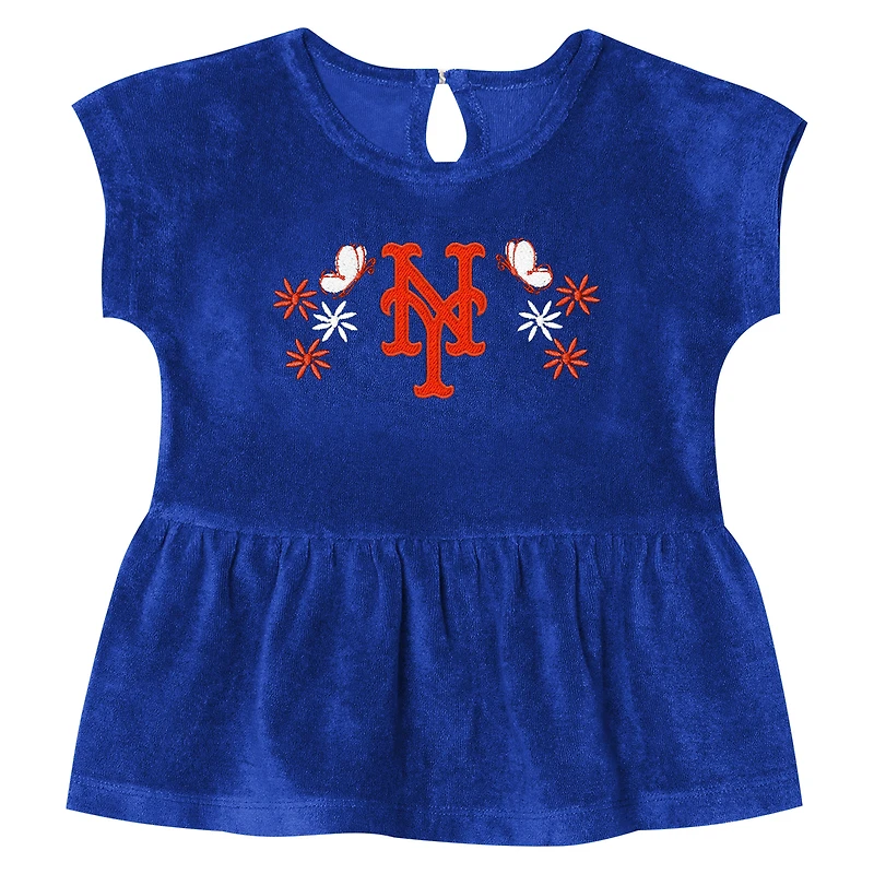 Ensemble haut et short Outerstuff bleu marine profond New York Mets pour filles (taille préscolaire).