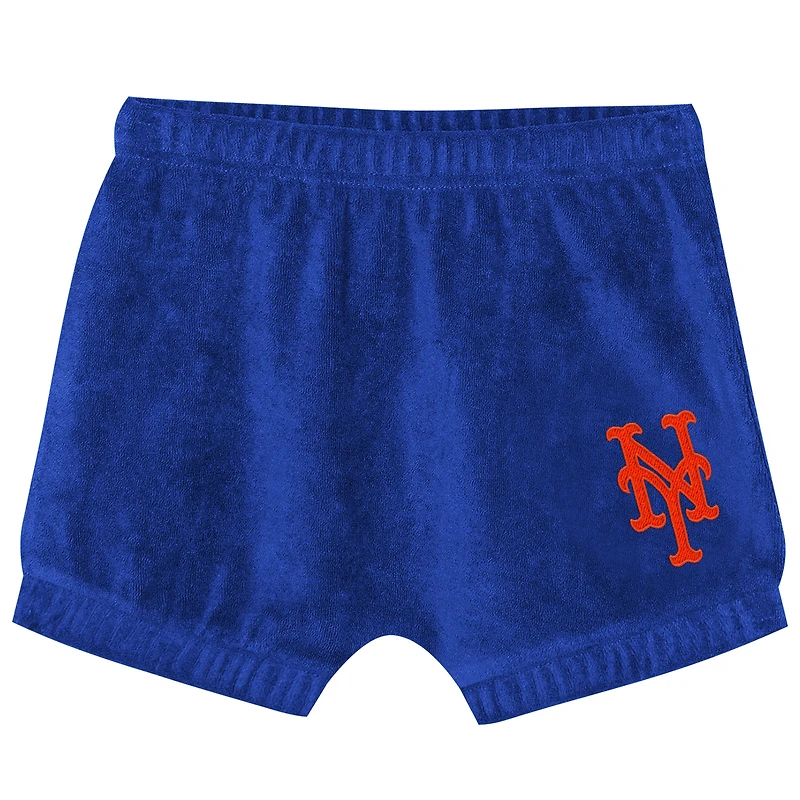Ensemble t-shirt et short Outerstuff Royal New York Mets Hop Base Fashion pour petites filles