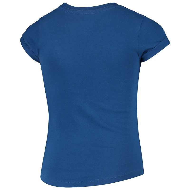 T-shirt à sequins réversibles New Era Royal York Mets pour jeunes filles