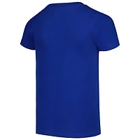 T-shirt à col en V sequins New Era Royal York Mets pour filles