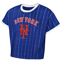 Girls Youth Outerstuff  Royal New York Mets Tech Keeper Fashion T-Shirt
