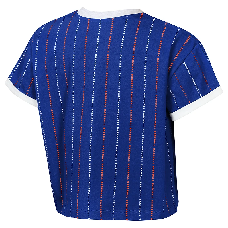 T-shirt tendance Outerstuff Royal New York Mets pour jeunes filles