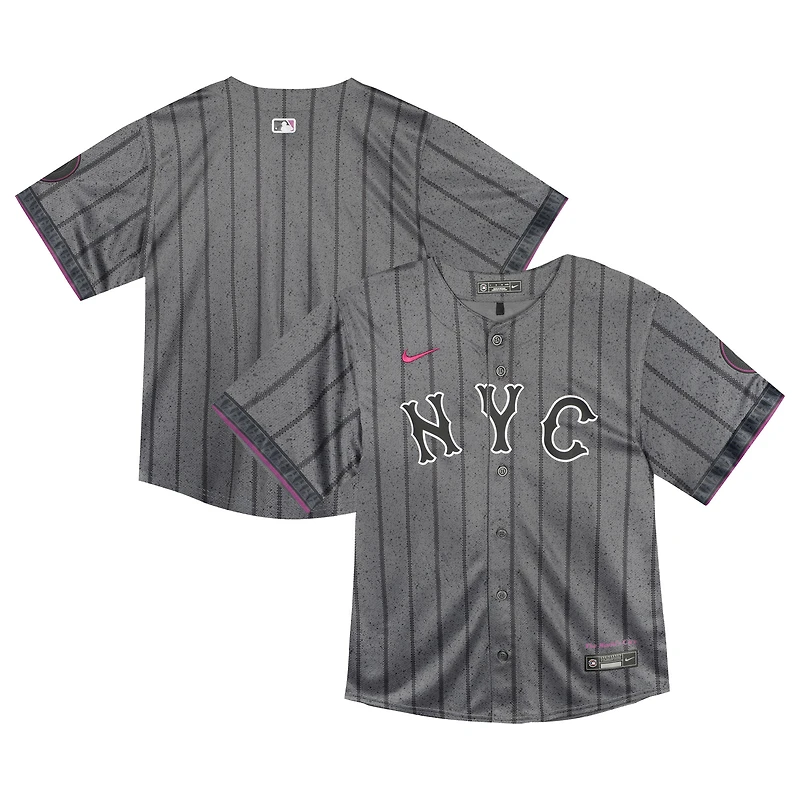 Maillot Nike gris New York Mets 2024 City Connect Limited pour bébé