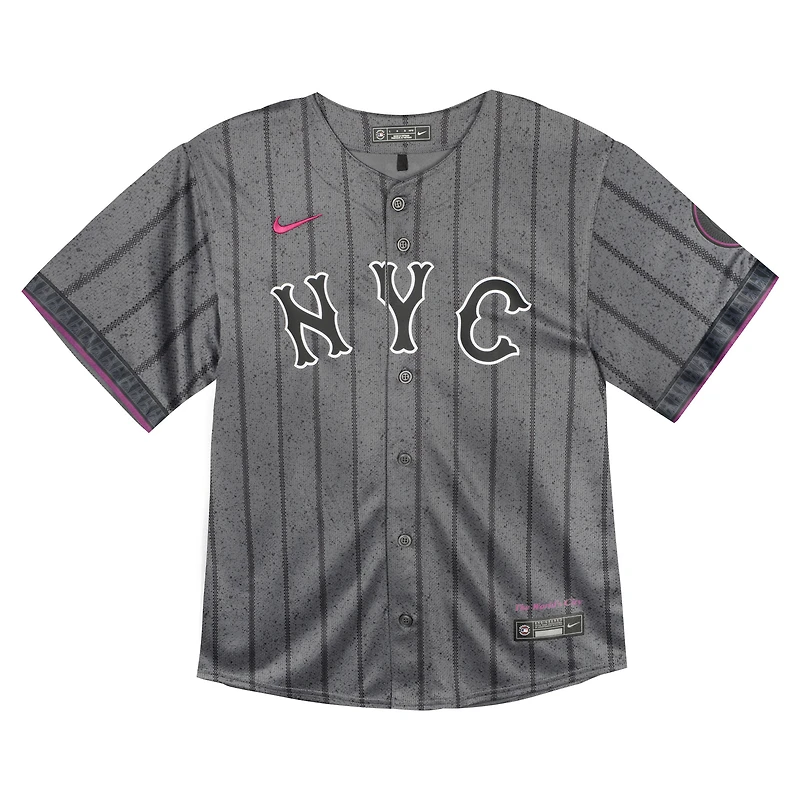 Maillot Nike gris New York Mets 2024 City Connect Limited pour bébé