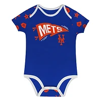 Ensemble de couvre-couches bleu pour bébé New York Mets On Deck 2 pièces