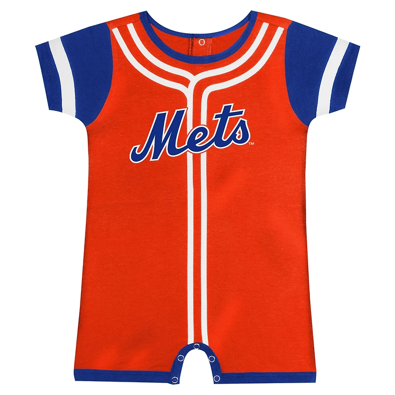 Barboteuse Fast Pitch orange New York Mets Fanatics pour bébé