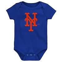 Infant New York Mets Slide Home Three-Pack Bodysuit Set