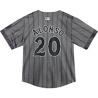 Maillot de joueur Nike Pete Alonso Graphite New York Mets 2024 City Connect Limited pour bébé