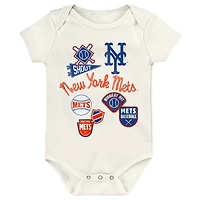 Infant Outerstuff New York Mets Home Plate 3-Piece Bodysuit Set