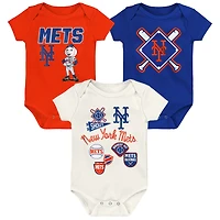 Ensemble de body 3 pièces pour bébé Outerstuff New York Mets Home Plate