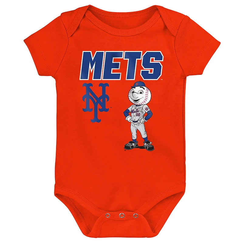 Ensemble de body 3 pièces Baby Outerstuff New York Mets Home Plate