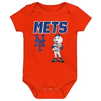 Ensemble de body 3 pièces Baby Outerstuff New York Mets Home Plate