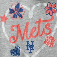 Ensemble de 3 bodys Batter Up pour bébé, bleu royal/orange/gris, New York Mets