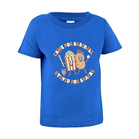 T-shirt bébé doux comme un raisin Royal New York Mets Snack