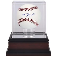 J.D. Martinez New York Mets Autographed Baseball & Mahogany Baseball Display Case