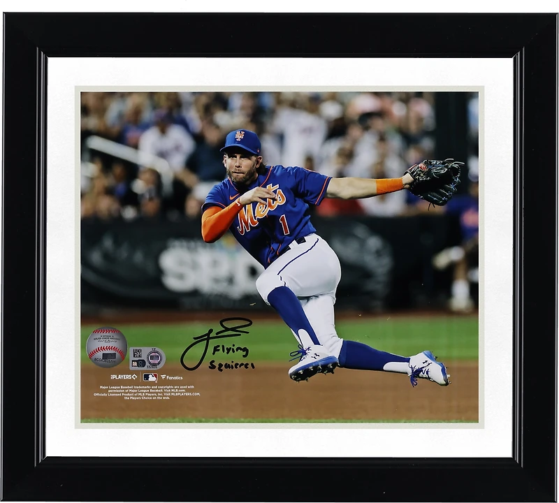 Jeff McNeil New York Mets Autographed 8" x 10" Jump Throw Photograph with "Flying Squirrel" Inscription