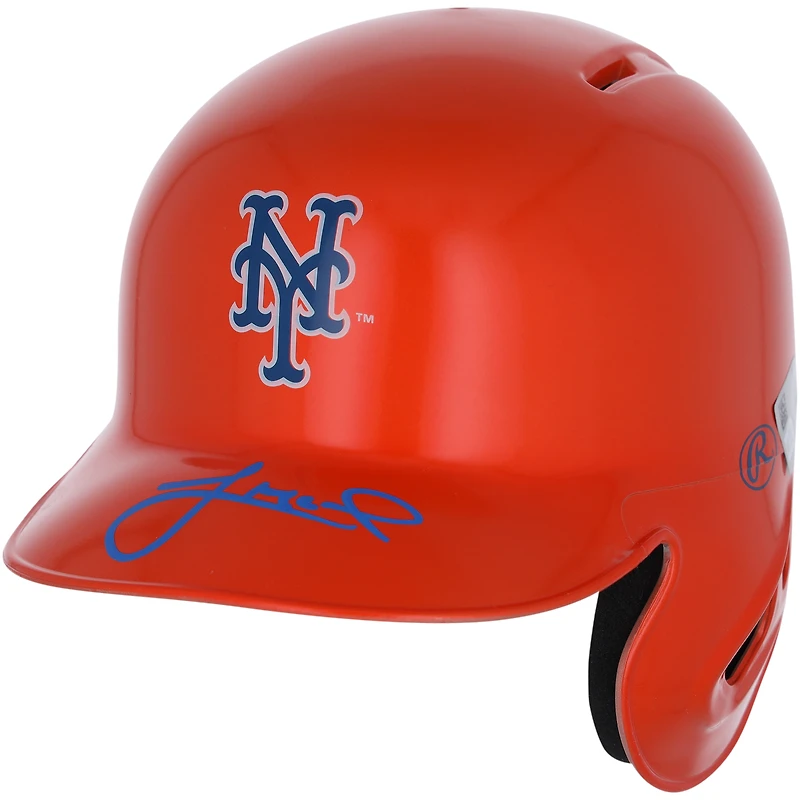 Jeff McNeil New York Mets Autographed Alternate Chrome Mini Batting Helmet - Fanatics Exclusive