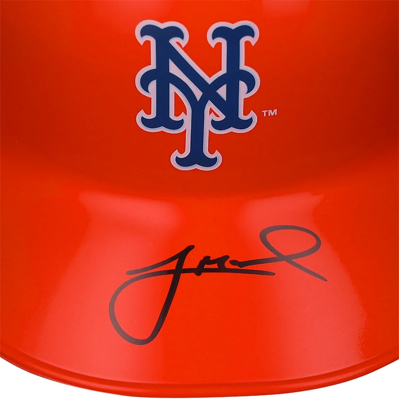Jeff McNeil New York Mets Autographed Alternate Orange Rawlings Mini Batting Helmet - Fanatics Exclusive