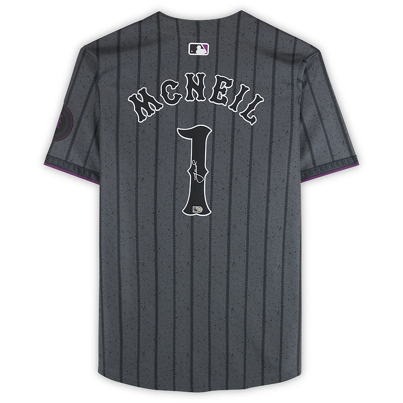 Jeff McNeil New York Mets Autographed Nike 2024 City Connect Limited Jersey