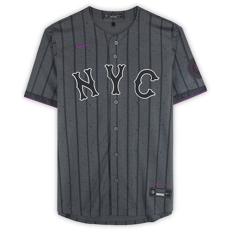 Jeff McNeil New York Mets Autographed Nike 2024 City Connect Limited Jersey with "LFGM!" Inscription 