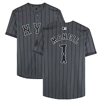 Maillot Nike City Connect Limited 2024 autographié par Jeff McNeil (New York Mets) avec inscription « LFGM ! »