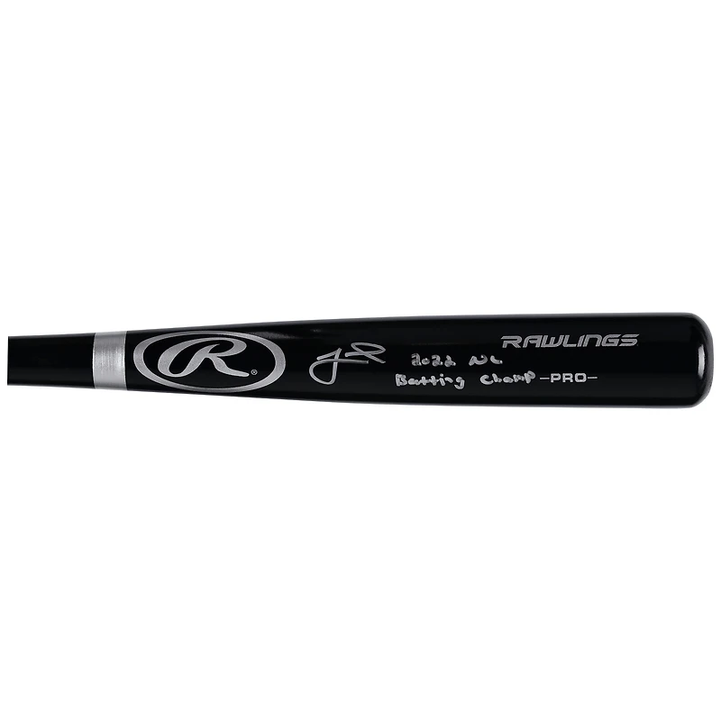 Bâton Rawlings Pro noir autographié par Jeff McNeil des Mets de New York avec inscription « Champion de la Ligue nationale 2022 »