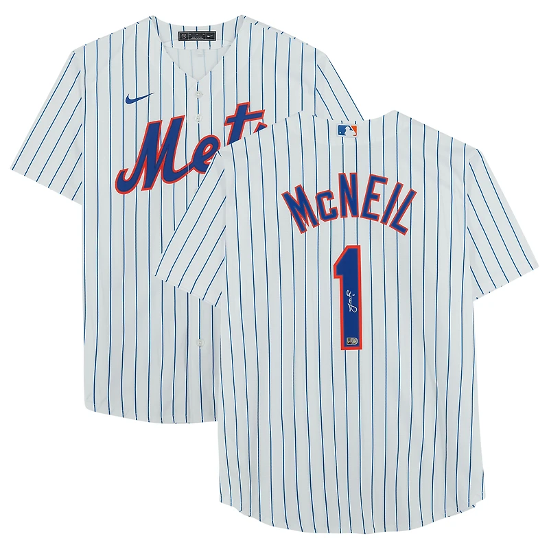 Jeff McNeil New York Mets Autographed White Nike Replica Jersey
