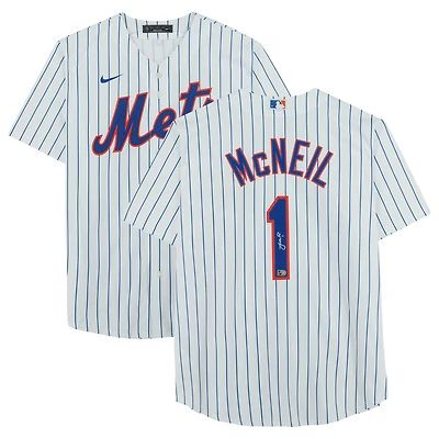 Jeff McNeil New York Mets Autographed White Nike Replica Jersey