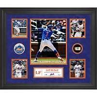 Jeff McNeil New York Mets Framed 5-Photo Collage with a Piece of Game-Used Ball