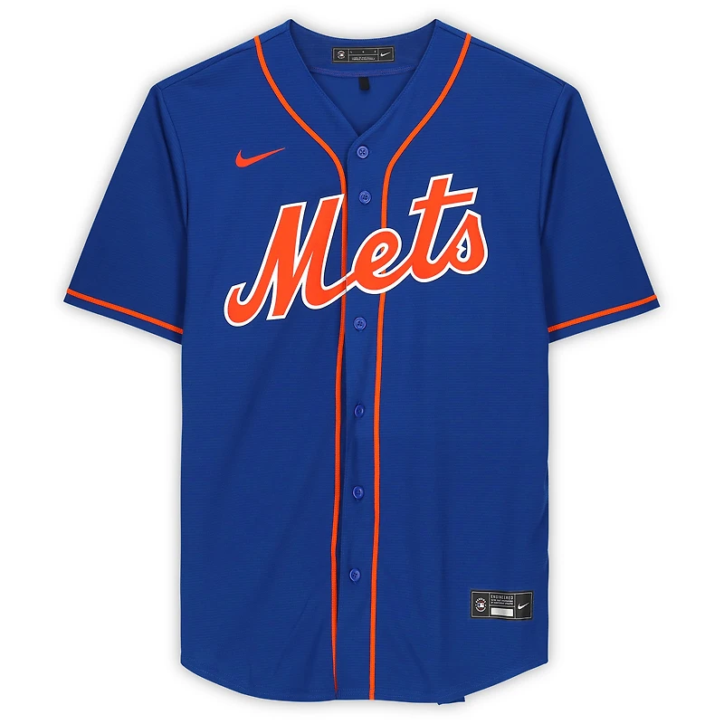 Maillot réplique Nike autographié n° 1 des Mets de New York, porté par Jeff McNeil Royal