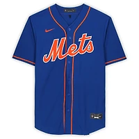 Maillot réplique Nike autographié n° 1 des Mets de New York, porté par Jeff McNeil Royal