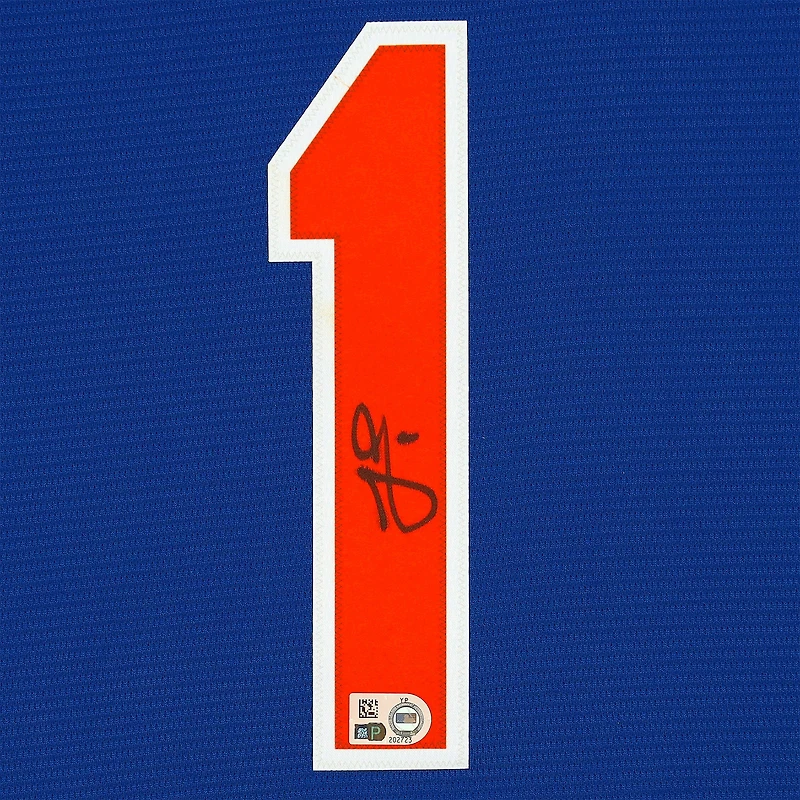 Jeff McNeil Royal New York Mets Autographed #1 Nike Replica Jersey