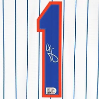Maillot réplique Nike autographié n°1 des New York Mets de Jeff McNeil White
