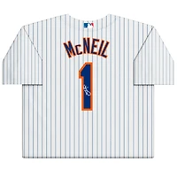 Jeff McNeil White New York Mets Autographed #1 Nike Replica Jersey