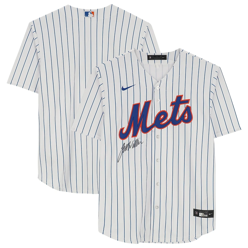 Maillot réplique Nike blanc autographié par Jett Williams des New York Mets