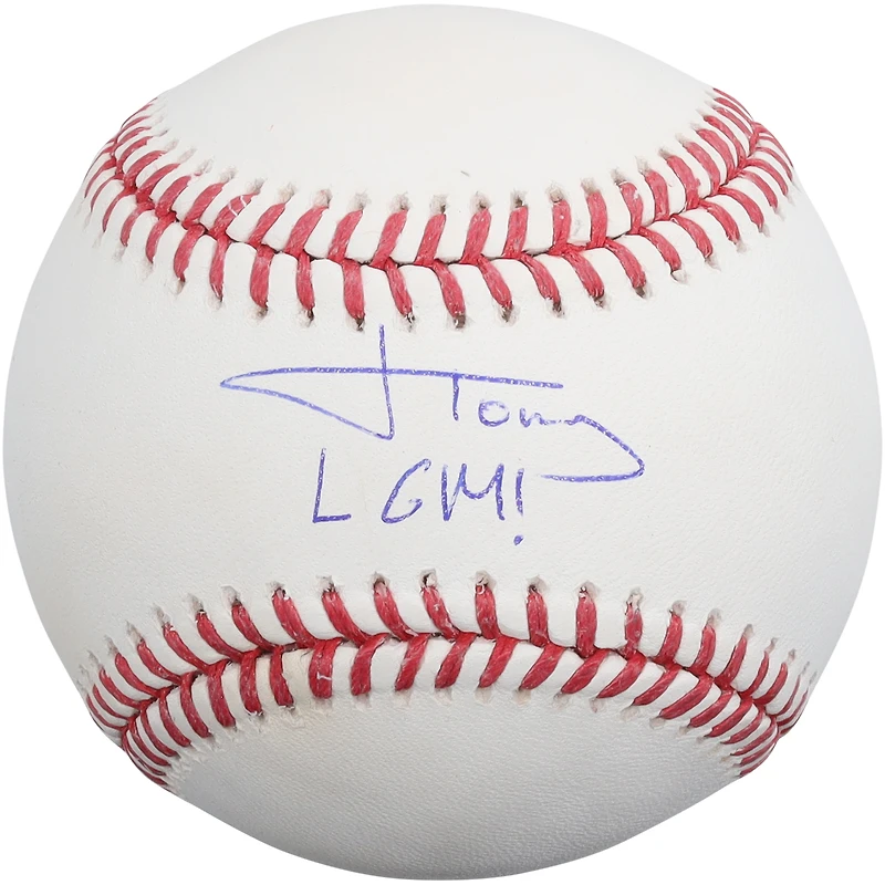 Jonah Tong New York Mets Autographed Baseball with "LGM!" Inscription