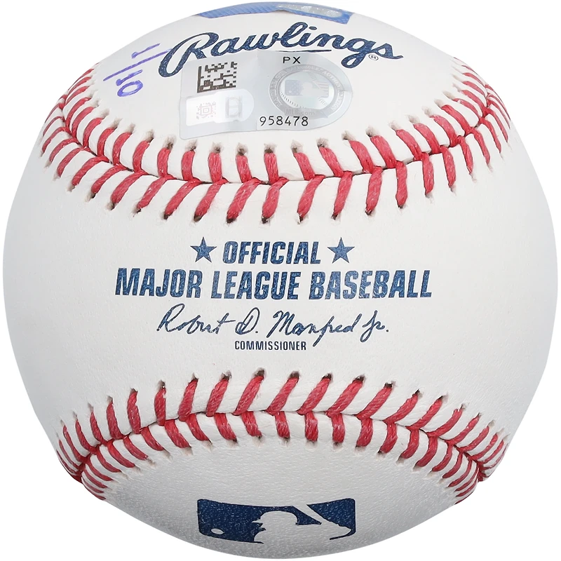 Balle de baseball autographiée par Jonah Tong (New York Mets) avec plusieurs inscriptions