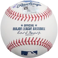 Jonah Tong New York Mets Autographed Baseball with Multiple Inscriptions