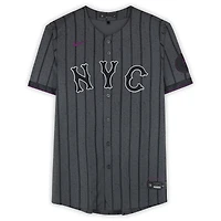 Jonah Tong New York Mets Autographed Graphite Nike City Connect Limited Jersey with "LGM!" Inscription